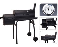 Bbq Houtskoolbarbecue Zwart - Metaal - 121x122x55cm