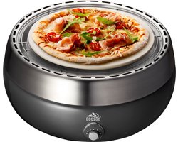 BBQ2GO - BBQ2GO Accessoire Pizzasteen - Keramiek - Wit