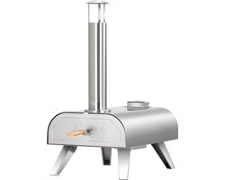 BIGHORN Pizza Pellet Oven - Pizza oven voor Buiten - Draagbaar - Opvouwbaar - RVS - 15KG - 460°