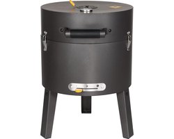 Boretti - Tonello houtskoolbarbecue - BBQ - ø 37 cm - Zwart - draagbaar