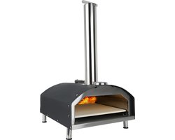 Burnic pizzaoven Messina voor buiten - houtpellets Gestookt - ø 33 cm - Draagbaar en Opvouwbaar - Tot 500°C