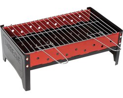 Camp-gear Barbecue - Compact - Houtskool - Zwart/rood