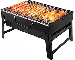 Elektrische BBQ - Grill Roosteren - Rundvlees - Vis - Kip - Vlees - Voor Outdoor - Camping Barbecue - BBQ - Buiten - Kamperen - Zwart