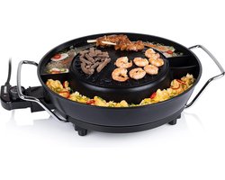 Elektrische Kookpot en Koreaanse Grill Set - Hot pot en grill - Vier-in-één - Voor vier personen - PZ-9131