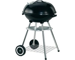 Garden Grill Houtskool Barbecue - Grilloppervlak Ø 44 cm - Met As Vanger - Zwart