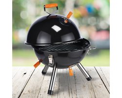 HI Houtskool mini kogelbarbecue zwart