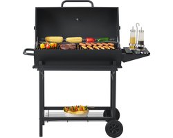 Houtskool BBQ Armento met deksel 95x108x61 cm zwart casa.pro