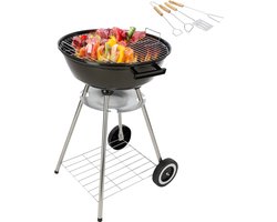 MaxxGarden Houtskool Barbecue - Grilloppervlak Ø 45 cm - Met Gereedschap - Zwart