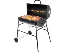 MaxxGarden Houtskoolbarbecue - Cilindervormige Barbecue - 90x90 cm - Zwart