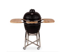 Patton Kamado Grill Houtskoolbarbecue - 21" - Grilloppervlak Ø 47 cm - Met Smart Thermometer - Zwart