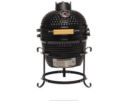 Patton Kamado Keramische Houtskoolbarbecue Inclusief Heatdeflector - Mini - Zwart