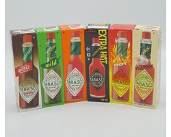 Tabasco - Set met 6 verschillende - 60ml per fles - Scorpion - Habanero - Chipotle - Green Pepper - Garlic Pepper