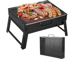 Uten Opvouwbare tafel bbq - Tafelbarbecue houtskool - Smoker mini barbecue - Houtskoolbarbecues - Camping barbecues - BBQ Grill - Barbeque - Tafelbarbecues - Grilloppervlak (L x B) 43.3 x 29.5 cm - (2 stijl | A)