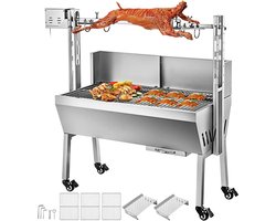 Vevor Elektrische BBQ - Rotisserie Grill - W/Afsluitbare Wielen - Grill Roosteren - Rundvlees - Vis - Voor Outdoor - Camping Barbecue - BBQ- Draaispit - Buiten - Kamperen