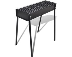 vidaXL Houtskoolbarbecue staand vierkant 75x28 cm