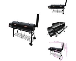 vidaXL Roker - Rokers - Rookoven - Rookovens - Rookbarbecue Nevada XL zwart