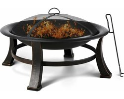 Wildor® Vuurkorf - Grill - BBQ - Vonkscherm - Vuurpoker - Buiten