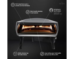 Witt ETNA Fermo GRAPHITE - Danish design pizza oven - gas - 500 graden in ca. 18 minuten