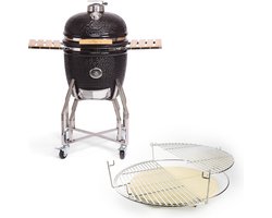 Yakiniku - Kamado - Large - 19Inch - Inclusief Onderstel En Zijtafels - Inclusief Pro Set - Houtskool - Kamado Grill - 49cm Grilloppervlak