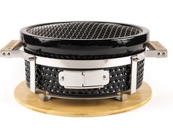 YAKINIKU - Ronde Shichirin BBQ - Tafelgrill - Hibachi - Japanse BBQ Grill - Keramische Japanese Yakitori Grill - Geschikt Voor Binchotan Houtskool - 2 t/m 6 Personen - Grilldoorsnede 29.8 cm