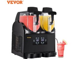 B.O.S. - Vevor- Slush Puppy Machine - Slush Puppy - 2 Tanks - Dubbele Tank - 5L - Zwart - 5 Liter - Ijsmachine - Ice - Bevroren Drank Dispenser - Ice-Cool - Sap - Smoothie Maker Apparatuur