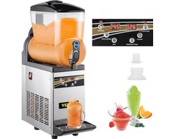 commerciële slush-ijsmachine, 1 x 15 l commerciële slush-ijsmachine 500 W 220 V roestvrij stalen slush-ijsmachine slush-machine slush-apparaat 52 x 21 x 80 cm slushy maker machine slush-machine