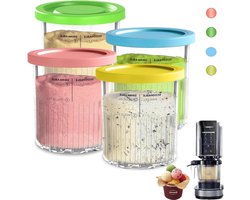 Creami containers 4 stuks 680 ml - ijscontainers voor NC500 NC501 NC501EU - pints en deksel accessoires - BPA-vrij vaatwasmachinebestendig