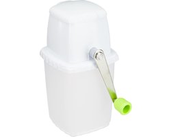 Handmatige IJscrusher - Zwengel Ice Crusher voor Bar - Roestvrij - Wit-Groen