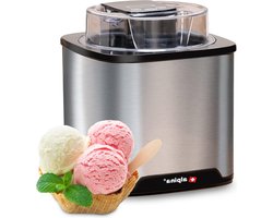 Ice Cream Maker - Roomijs Frozen Yoghurt Sorbet - 2L Capaciteit - Automatische Uitschakeling - Roestvrij Staal - Zilver