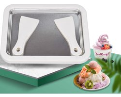 Ice Roll Plate Mini Gebakken Yoghurt Machine - Gerold Fruit Ijs Machine - Zelfgemaakte Fruit Ijs Plaat voor Gelato - Niet losgekoppeld.