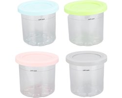 Ijs Pinten voor Serie NC301 NC300 NC299AMZ - Set van 4 Containers met Deksels - Vervangingen voor Creami Pints - Ijs Pint Containers