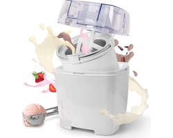 Ijsmachine - 540 W - 1,5 L Kom - Maak in Slechts 30 Minuten Zelfgemaakte Desserts als Italiaans IJs | Sorbet | Yoghurtijs | Maak Thuis in Uw Eigen Keuken Heerlijk Roomijs Schepijs