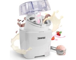 IJsmachine 540 W - 15 L Kom - Maak Zelfgemaakte Desserts - Italiaans IJs Sorbet Yoghurtijs - Thuis Heerlijk Roomijs Schepijs - 30 Minuten