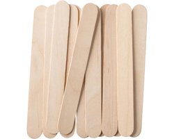 Jumbo 6 inch houten multifunctionele ijslollystokken - 100 stuks - ambacht ijs ijs was waxen tongdepressor