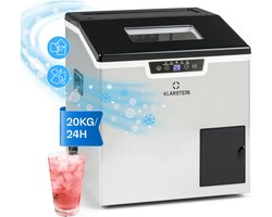 Klarstein Icefestival Cube Ijsblokjesmachine - 400 W - 1,9 Liter - 20 Kg/24H - Zilver