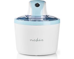 Nedis ijsmachine - 1.2 l - Blauw / Wit - Aluminium / Kunststof