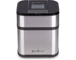 Rosmarino ijsmachine - IJsmaker - Ijs maken boek - Ice Cream Maker voor Sorbetijs, frozen yoghurt & gezond ijs -Inclusief e-receptenboek - 1,5L - Roestvrij staal