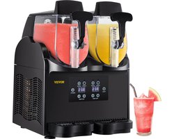 Slush Puppy Machine - Slush Puppy - 2 Tanks - Dubbele Tank - 5L - Zwart - 5 Liter - Ijsmachine - Ice - Bevroren Drank Dispenser - Ice-Cool - Sap - Smoothie Maker Apparatuur - Onderweg online