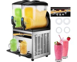 Slush Puppy Maker - Slush Puppy Machine - 15L Dubbele Tank - Slushy Maker - Slush Machine - Margareta Machine - Frozen Drink Maker - Perfect voor Cafés Bars