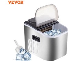 Vevor - Ijsmaker - Elektrische ijsmaker - 18KG Per 24H - Automatische Watervulling - Thuis - Bar - Restaurant