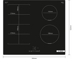 60cm inductiekookplaat - BOSCH SER4 - PVS611BB6E Zwart - 4-pits