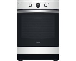 Indesit | IS67IQ8CCX/FR | Vrijstaand fornuis | Inductiekookplaat zones | Roestvrijstaal | A