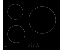 Inductie HOB - Amica - 3 zones - L59 x52 cm - AI3531 - 6,2 kW - Zwart