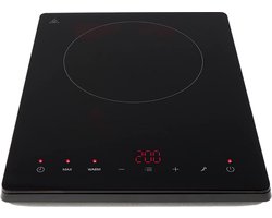 Inductie Kookplaat - Draagbare 1-Pits Inductiekookplaat met 2000 W Vermogen, Timer, Pannenherkenning, en 10 Temperatuurniveaus - Efficiënt Koken waar je maar wilt