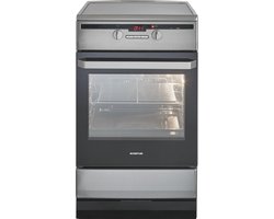 Inventum VFI5042RVS - Vrijstaand inductie fornuis - Elektrische oven - 4 kookzones - 50 cm - 65 liter - RVS/Zwart