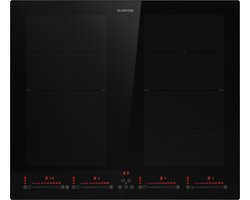 Klarstein Masterzone 60 Flex Inductiekookplaat - 4 Flexzones - 9600 Watt - Zwart