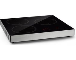 Klarstein Trinitycook Inductie Kookplaat - 3400W - Touch bediening - Glas - Zwart