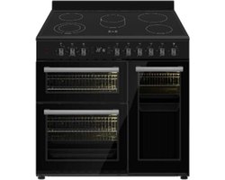 LA GERMANIA fornuis - sm909in - Inductie - 5 zones - elektrische oven - multifunctioneel - Zwart