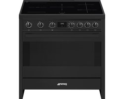 SMEG B95IMAN9 - Inductie fornuis - 90 cm - Zwart