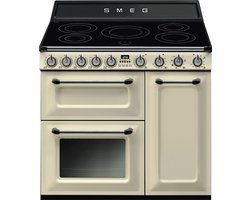 Smeg CUISINIARE TR93IP2 Range-fornuis Zoneloze inductiekookplaat Crème A